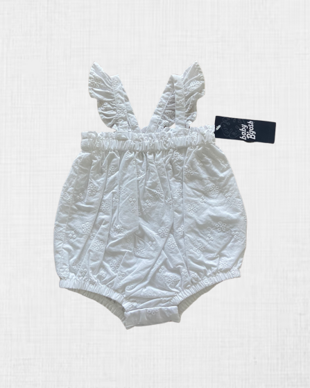 Pelele Blanco con Tirantes Volados - OshKosh B'gosh (3M)