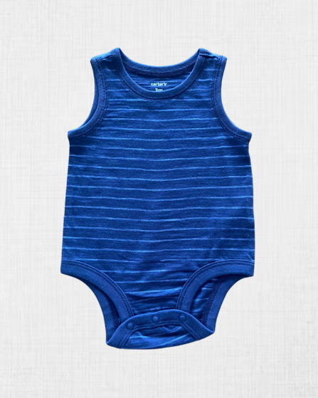 Body Sin Mangas con Rayas Azules - Carter's (3M)