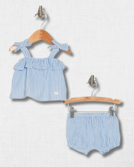 Conjunto de Top y Braguita a Rayas 7 For All Mankind (12M)