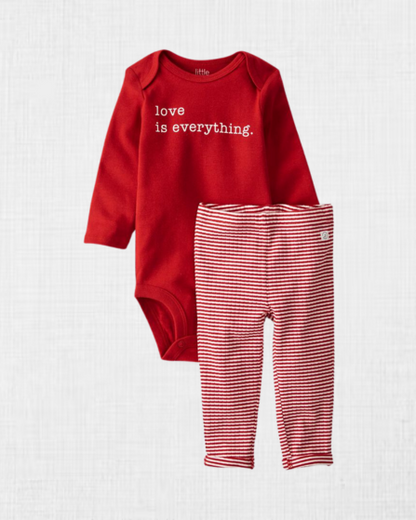 Conjunto "Love is Everything" de Little Me (6M)