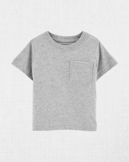 Camiseta Gris Lisa con Bolsillo de Carter's (24M)