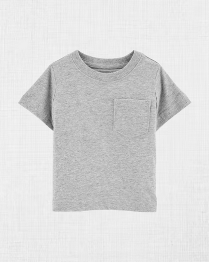 Camiseta Gris Lisa con Bolsillo de Carter's (24M)