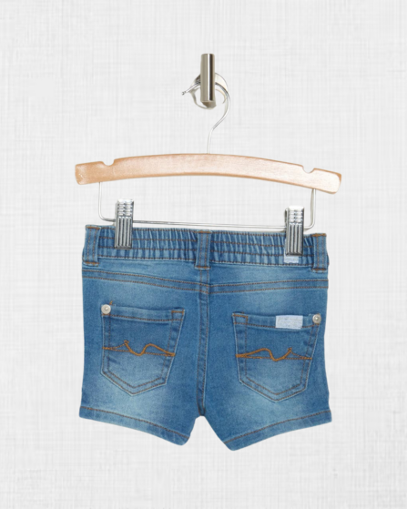 Conjunto de Top Verde y Shorts Vaqueros 7 For All Mankind (18M)